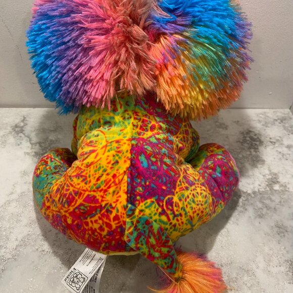 Fiesta plush rainbow Lion plush 10.5”H Glitter Golden Eyes RED1 - Picture 5 of 6